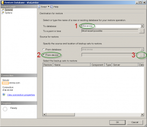 How to restore an MSSQL .bak database using Microsoft SQL Server 2008 Management Studio Express