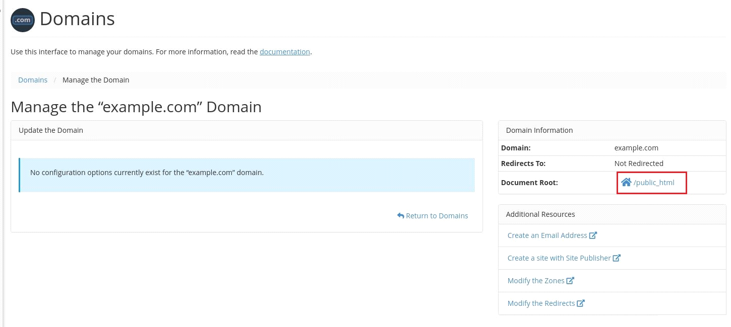 Domains In Cpanel