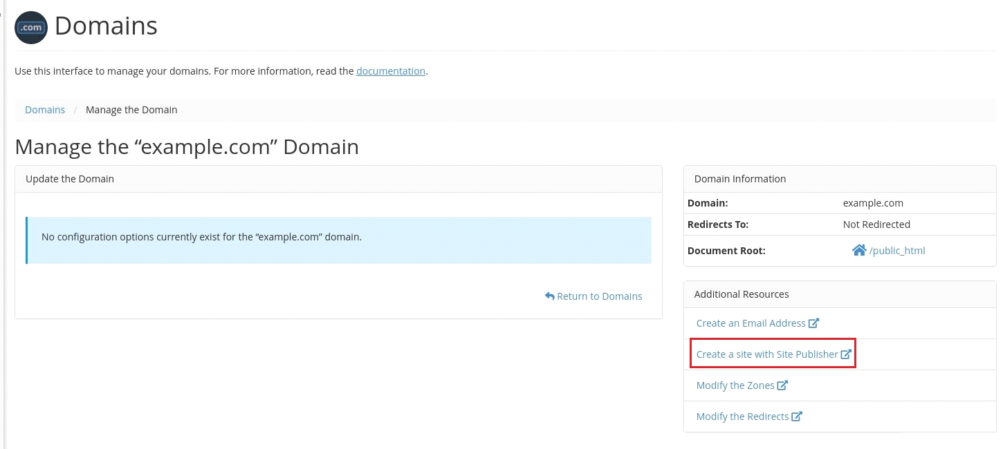 Domains In Cpanel