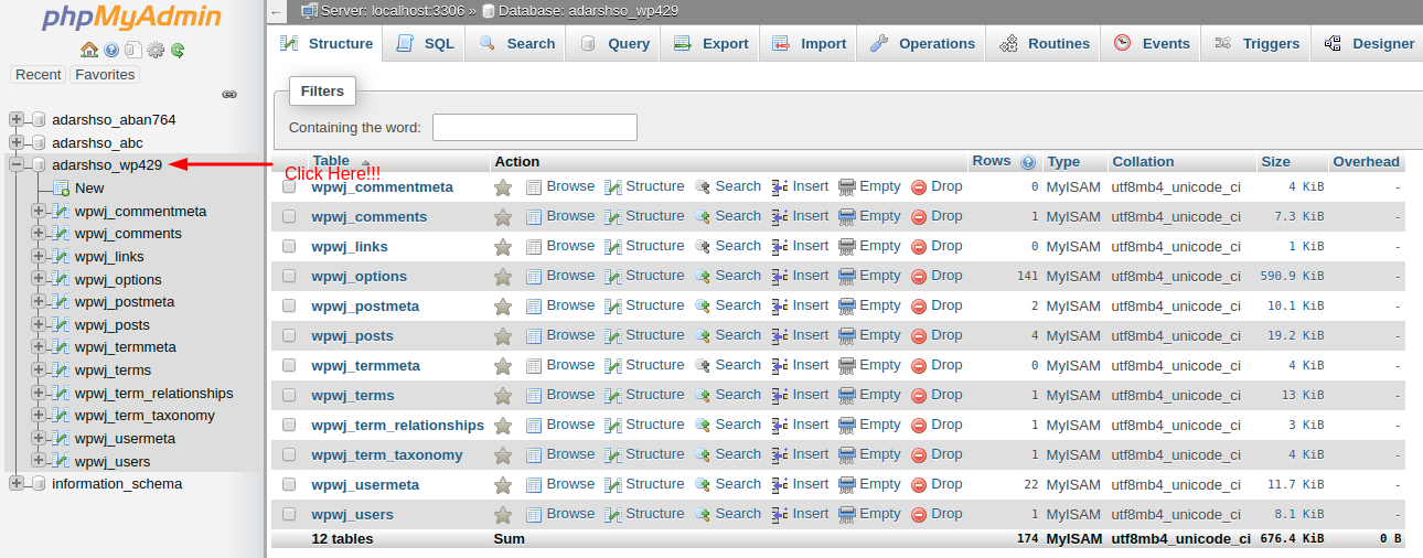 Update Wordpress Username Utilizing Phpmyadmin - Step 2