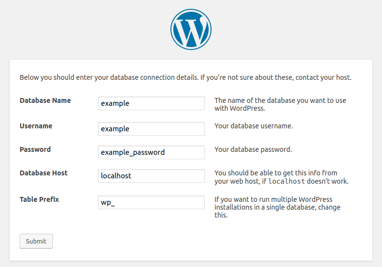 Wordpress Installation - Step 2