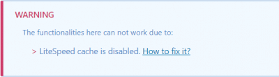 1588151408 Litespeed Cache Is Disabled Warning On Wordpress