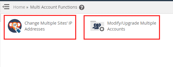 Multiaccount Functions