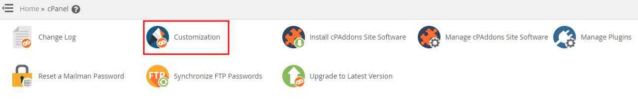 Cpanel Customization