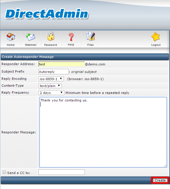 How To Manage Autoresponders In Directadmin