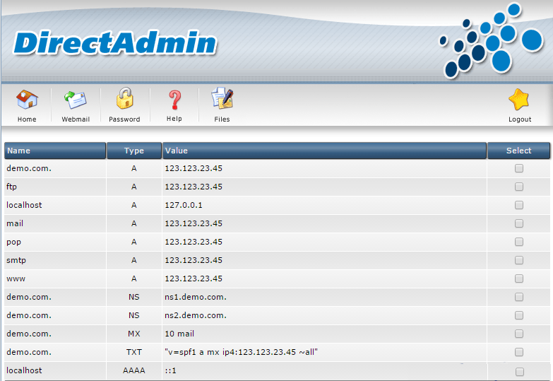 Dns Management In Directadmin