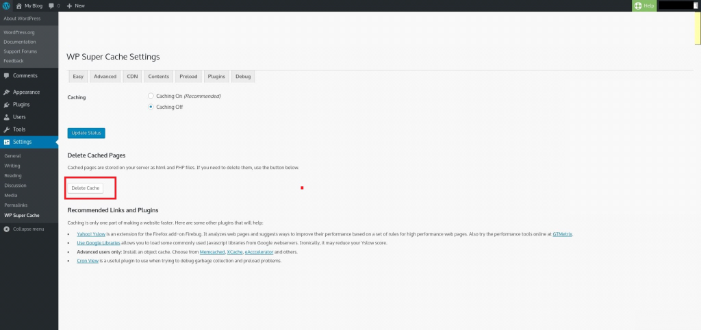 Wordpress Cache W3 Total Cache