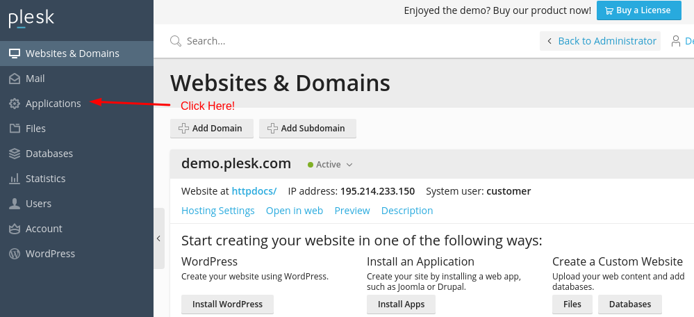 Install Wordpress From Plesk - Step 4