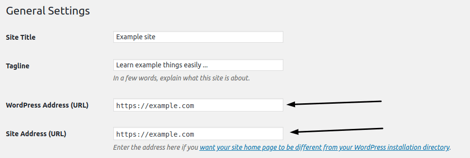 Change Wordpress Site Urls