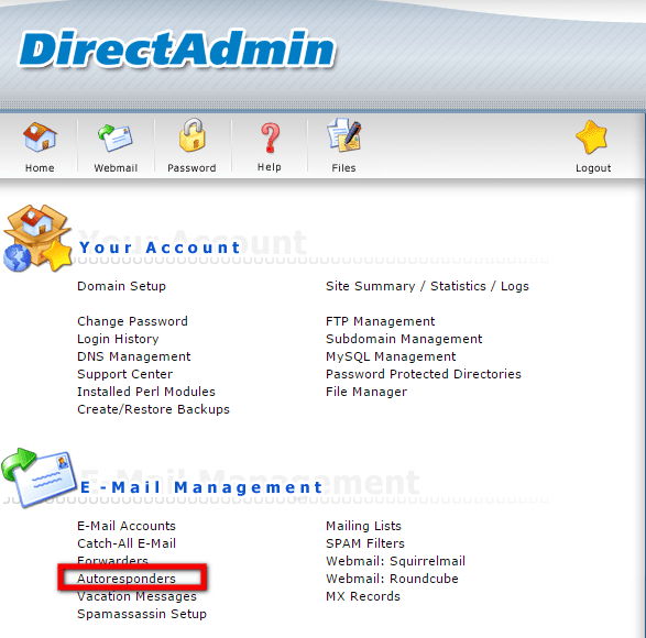 How To Manage Autoresponders In Directadmin