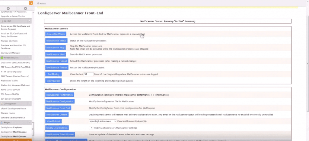 Install Configserver Mailscanner On Cpanel Server