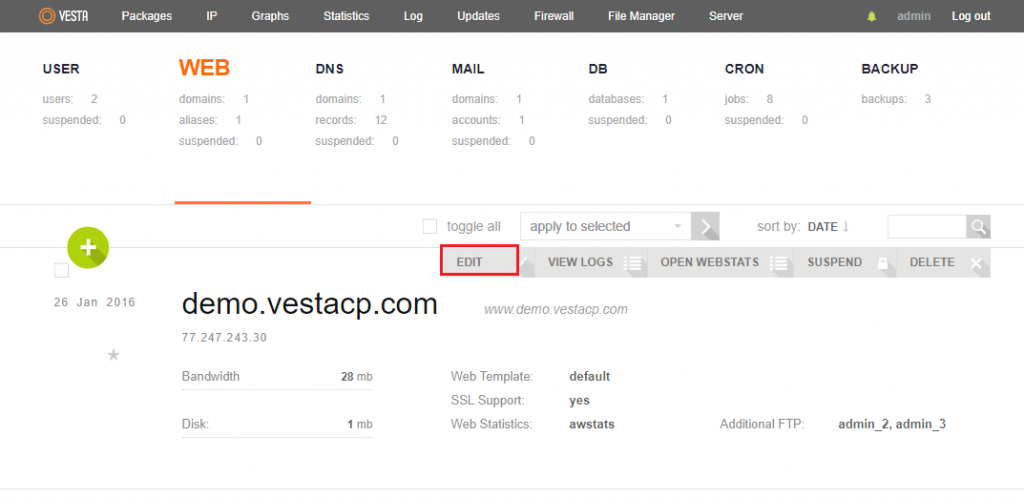 Create And Manage Ftp Accounts In Vestacp