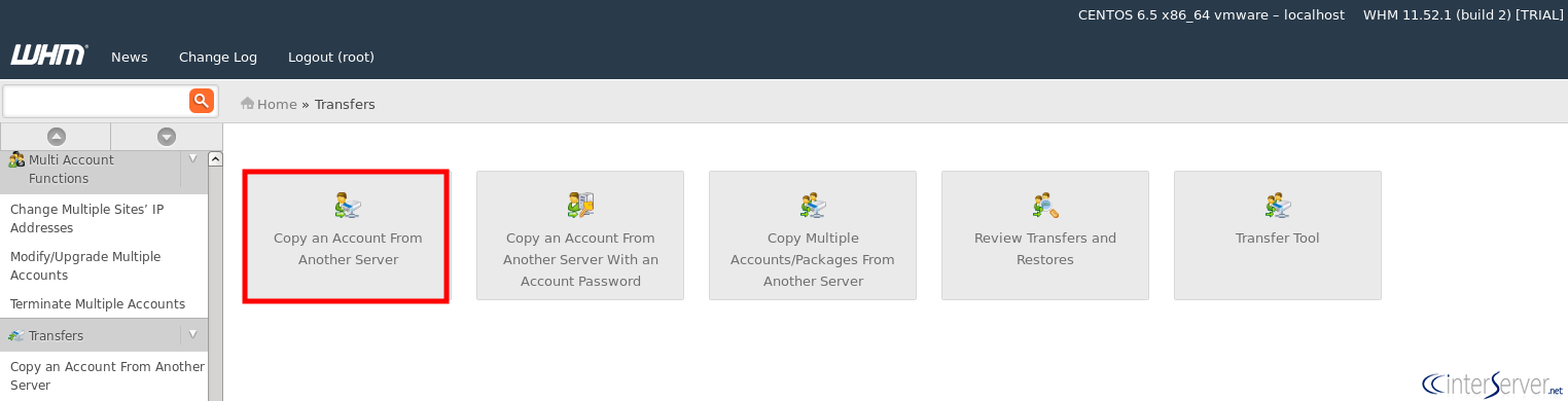 Transfer A Cpanel Account