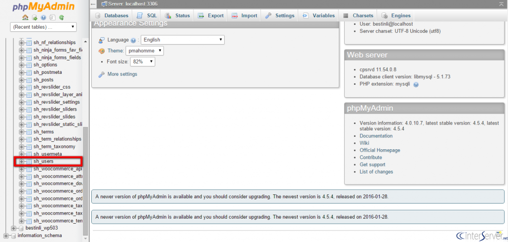 Mysql Query In Phpmyadmin