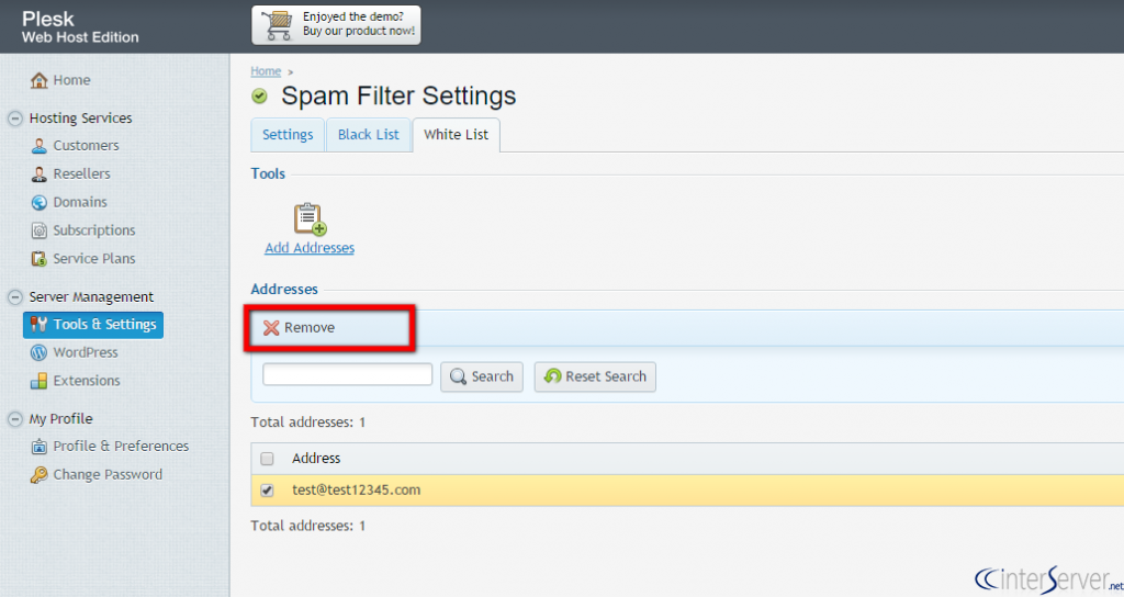 Spam Filter Settings In Plesk