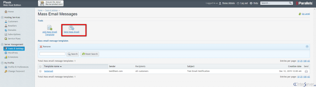 Mass Email Messages In Plesk