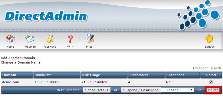 Domain Setup in DirectAdmin