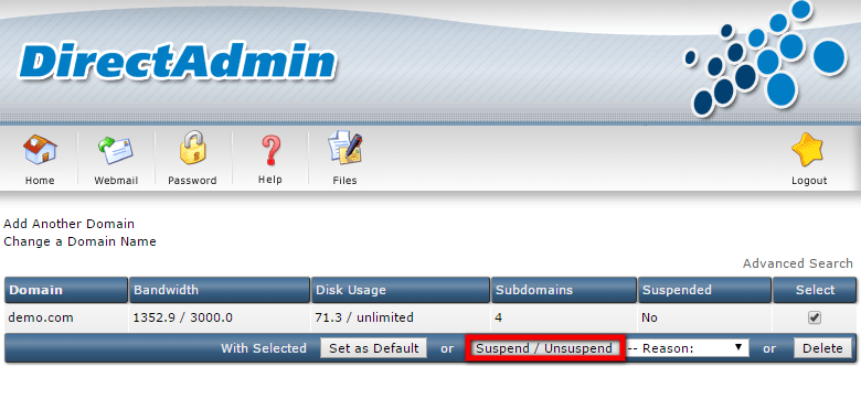 Domain Setup in DirectAdmin