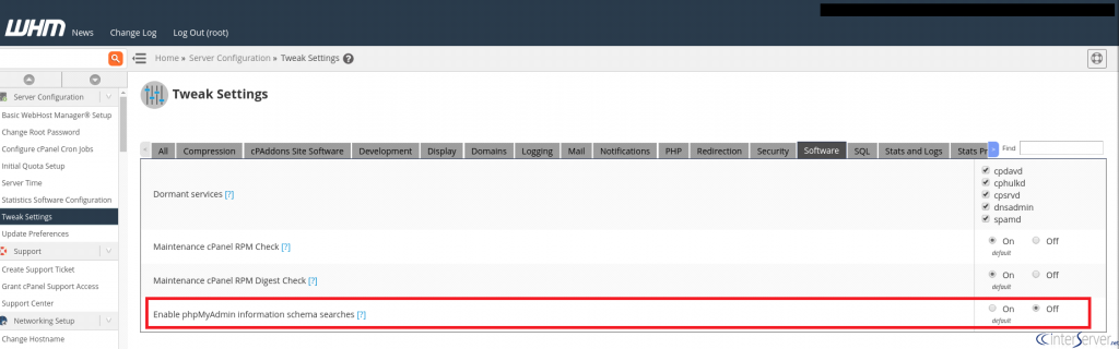 phpMyadmin performance settings