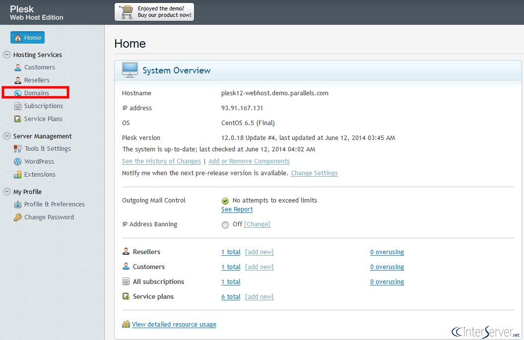 Database Management in Plesk