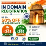 Independence Day 2026 IN domain registration offer with up to 50% off